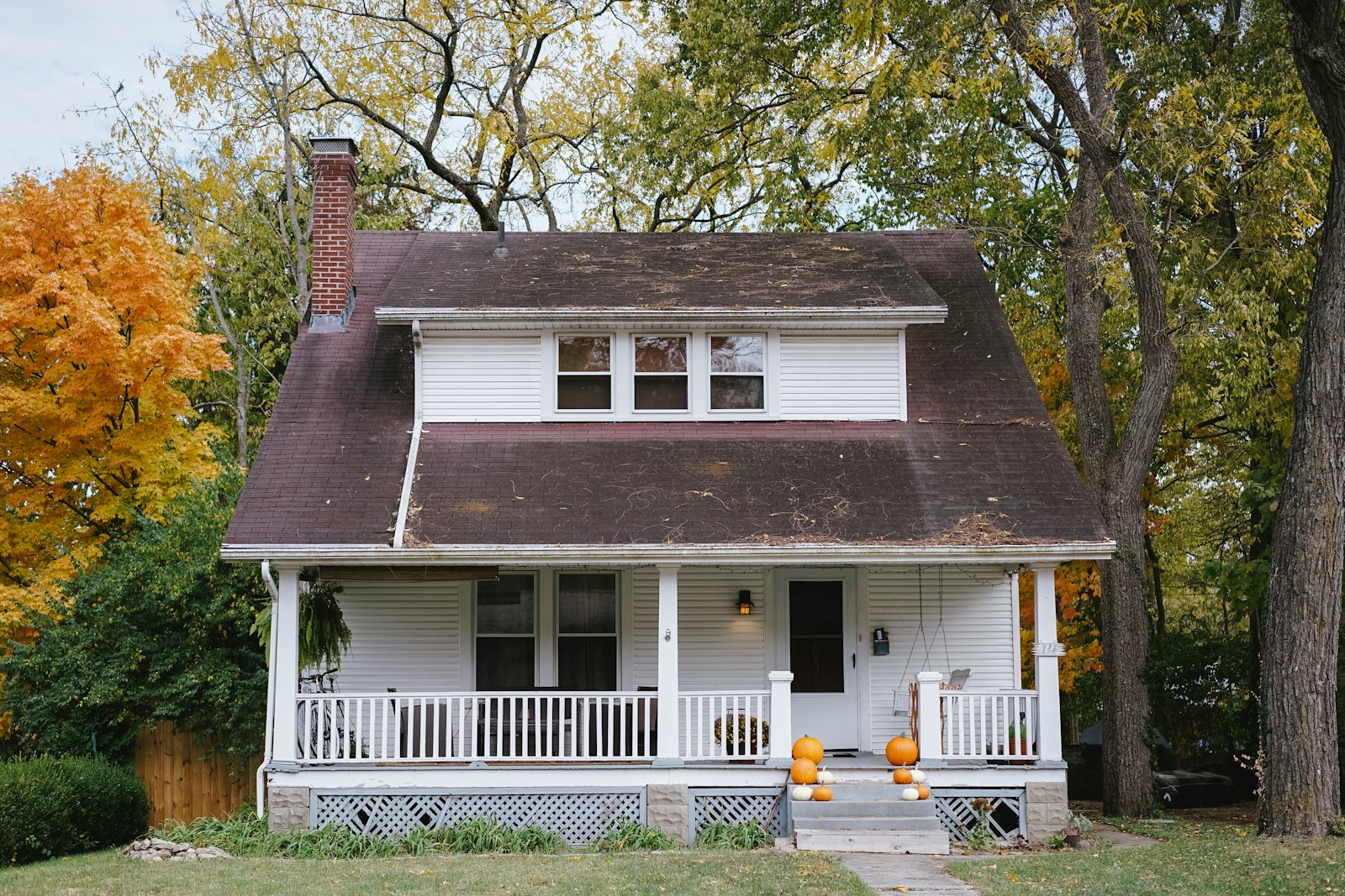Brick colonial home with white trim, Virginia